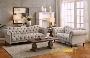 Set Sofa Modern Rumah Mewah Sofa Chesterfield Terbaru SSRT-027 DF