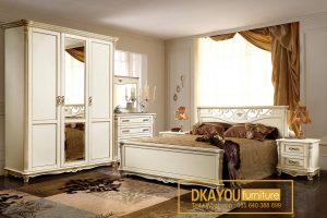 Set Kamar Tidur Klasik Minimalis Terbaru Tempat Tidur Minimalis SKT-031 DF