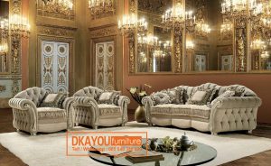 Set Kursi Sofa Tamu Klasik Mewah Modern Sofa Mewah Ruang Tamu Terbaru SSRT-053 DF