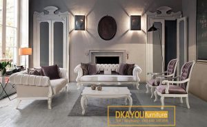 Set Sofa Tamu Klasik Modern Terbaru Set Sofa Ruang Tamu Klasik Mewah SSRT-057 DF