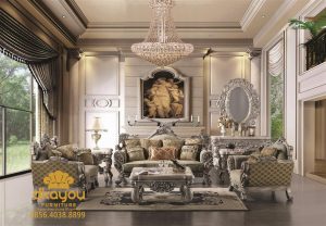 Set Kursi Sofa Klasik Ruang Tamu Mewah Eropa SSRT-062 DF