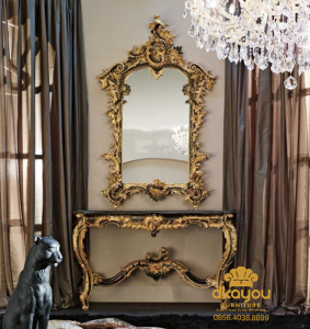 Meja Konsol Mewah Ukiran Jepara Baroque MK-022 DF
