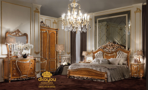 Set Kamar Tidur Mewah Klasik Terbaru SKT-040 DF