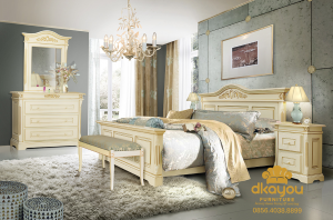 Model Tempat Tidur Minimalis Klasik Mewah Terbaru SKT-050 DF