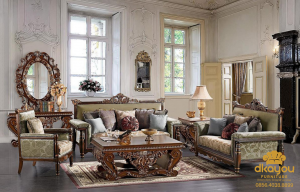 Set Sofa Tamu Mewah Klasik Jati SSRT-094 DF