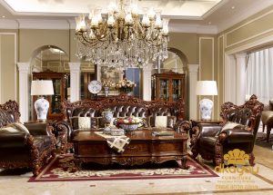 Sofa Jati Jepara Ukiran Mewah SSRT-116 DF