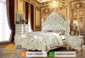 Set Kamar Tidur Mewah Duco White Luxury Classic SKT-060 DF