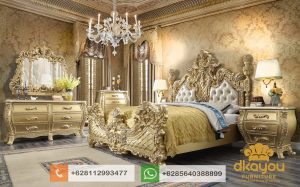 Set Kamar Tidur Mewah Gold Luxury Italian SKT-059 DF
