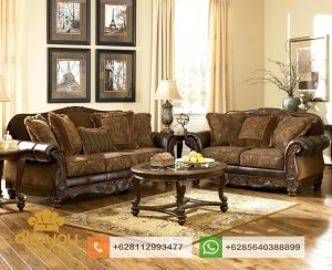 Set Sofa Tamu Klasik Modern Jepara Terbaru SSRT-143 DF