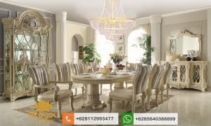 Set Meja Makan Mewah Mebel Klasik Duco Terbaru Homey SMM056