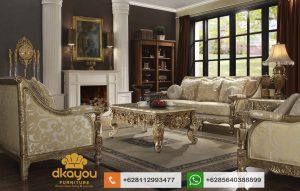 Set Sofa Tamu Klasik Mewah Mebel Kursi Ukir Homey Design SSRT191