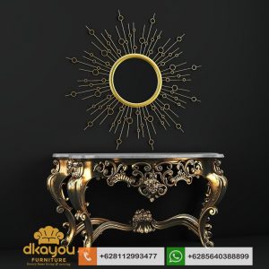 Meja Console Classic Mewah Gold Leaf Luxury MK051