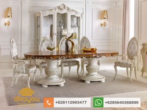 Set Meja Makan Mewah Klasik Terbaru Italian Style SMM057