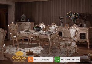 Desain Meja Makan Klasik Mewah Mebel Ukir Jepara SMM063