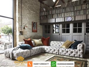 Sofa Chesterfield Sudut Sectional Livingroom Design SSRT250