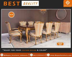 Set Meja Makan Klasik Desain Furniture Rumah Classic